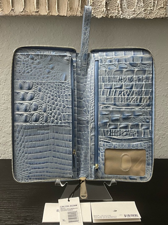 Brahmin Handbags - Brahmin Skyler HEAVENLY BLUE MELBOURNE Leather Travel Wallet